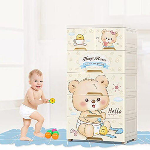 [Refurbished] StarAndDaisy Smart Storage cabinet / Almirah / cupboard for newborn baby kids essentials - Teddy