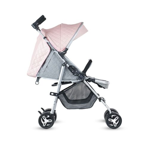 StarAndDaisy Urban Travel-Freindly Lightweight Easy Fold Compact Travel Stroller for mom on Wheels (Silver & Pink) - Image 7