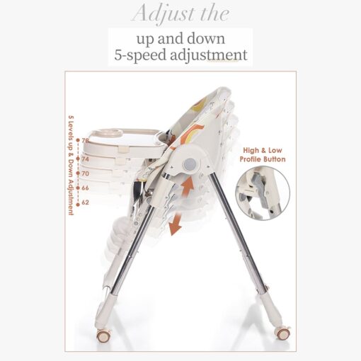 Infant Feeding Chair with 5 Safety Straps