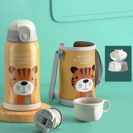 StarAndDaisy Stainless Steel Insulated Thermos Brown - 550 ml