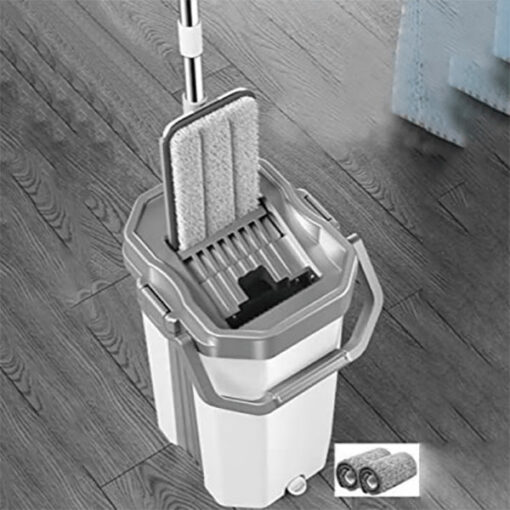SND Homes Microfiber 360° Rotating Flat Mop - Revolutionary Ultimate Cleaning System - White