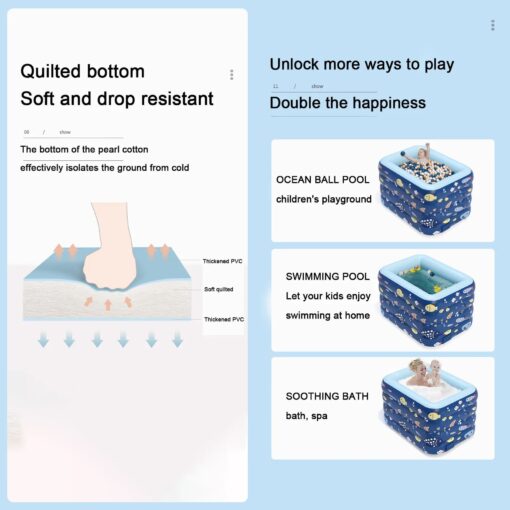 StarAndDaisy Automatic Swimming Pool Wireless Inflatable (Fish Print 1.8m) - Image 4