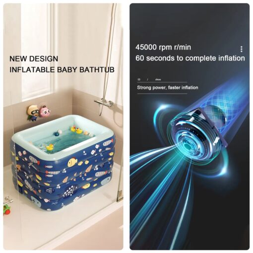 StarAndDaisy Automatic Swimming Pool Wireless Inflatable (Fish Print 1.8m) - Image 6