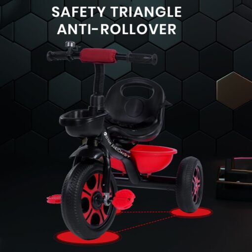 StarAndDaisy Wonder Tricycle Kids/Baby Tricycle Trike with Dual Storage Basket, Cushion seat, and seat Belt for Kids Boys Girls Age Group 1.5 to 5 Years (Red) - Image 10