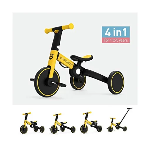 Uonibaby by StarAndDaisy 4 in 1 Kids Bicycle/Tricycle/Cycle for 1-5 Years Old Kids (Yellow) - Image 5