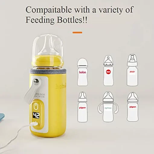 StarAndDaisy Smart USB Baby Bottler Warmer/Bottle Insulation Cover for Car & Travel (Yellow) - Image 6