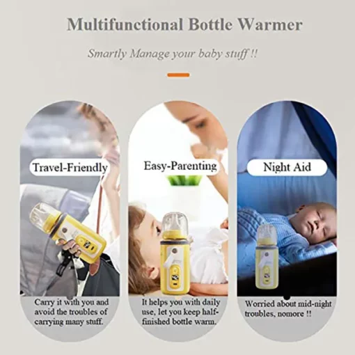StarAndDaisy Smart USB Baby Bottler Warmer/Bottle Insulation Cover for Car & Travel (Yellow) - Image 4
