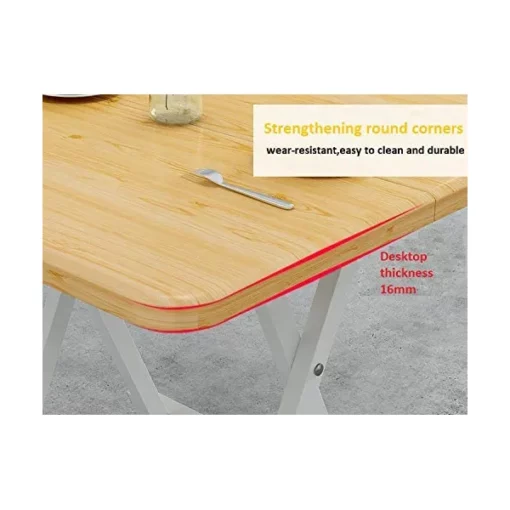 SND Homes Utilite Scissor Easy Folding, Multipurpose Table 70 x 70 cm Outdoor Coffee with 2 Chair (Large, White) - Image 2