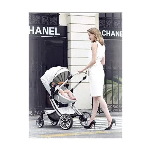 StarAndDaisy High End Buggy Baby and Kids Stroller , Pram & Pushchair with Convertible Design Basket with Shock Absorbers and Large Premium Wheels  (Red) - Image 3