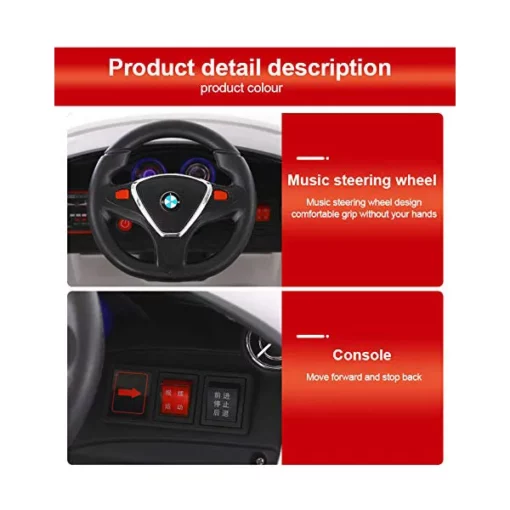 StarAndDaisy Battery car (7188), Rechargeable, Dual Drive, Dual Battery Multifunctional Car for Kids 0-5 Years (Red) - Image 6