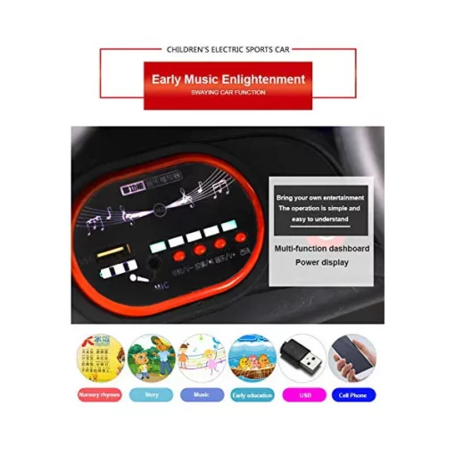 StarAndDaisy Battery car (7188), Rechargeable, Dual Drive, Dual Battery Multifunctional Car for Kids 0-5 Years (Red) - Image 8