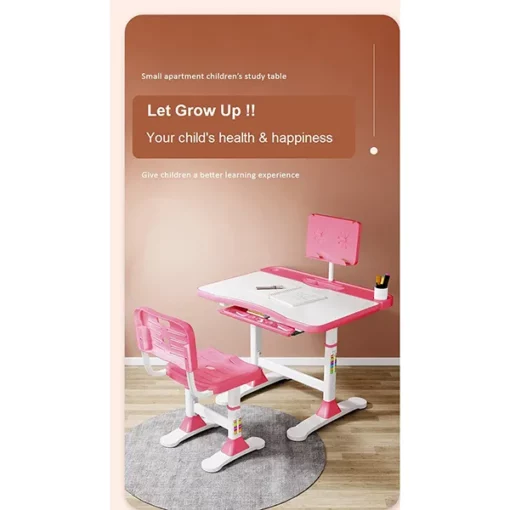 Adjustable Height, Multi-Functional Kids Study Table with Book Holder, Drawer, Extra Large tiltable Desktop with an Option of LED Light (AU80 Blue Without LED Lamp) - Image 6