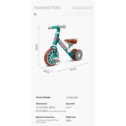 StarAndDaisy Balancing Kids Bike cum Trike - White - Image 3