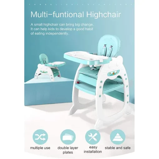 StarAndDaisy Dinesmart Multi-Adjustable Folding, Baby High Chair (Pink) - Image 5