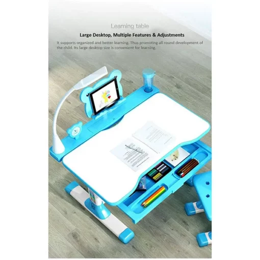 A80 Adjustable Height, Multi-Functional Kids Study Table with Book Holder, Drawer, Extra Large tiltable Desktop with an Option of LED Light (Pink (Without LED)) - Image 10