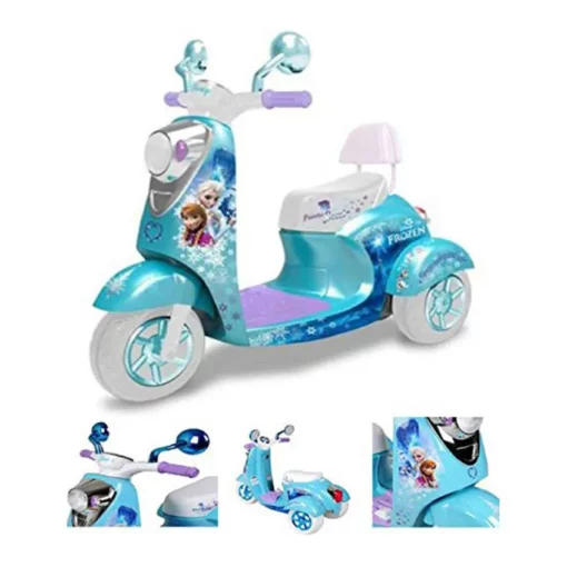 StarAndDaisy Disney Frozen Battery Operated 3 Wheel Scooter - Blue - Image 2
