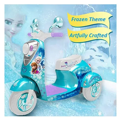 StarAndDaisy Disney Frozen Battery Operated 3 Wheel Scooter - Blue - Image 3