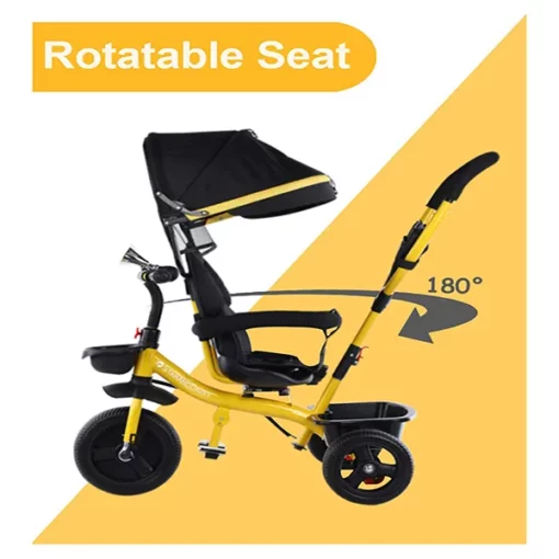 [Refurbished] StarAndDaisy Classy Kids Pushtype Stroller cum Tricycle/Cycle (Red) - Image 5
