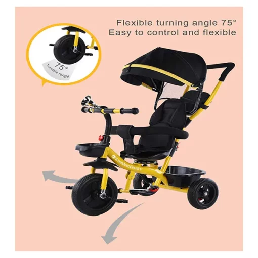 [Refurbished] StarAndDaisy Classy Kids Pushtype Stroller cum Tricycle/Cycle (Red) - Image 6