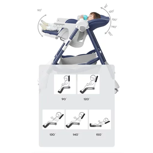 StarAndDaisy Premium Luxury High Chair (Blue) - Image 3