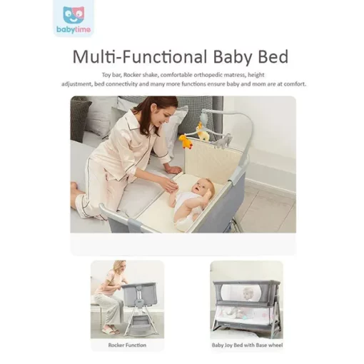 BabyTime (U.K.) - Newborn Baby Crib Cot with Rocker - Image 3