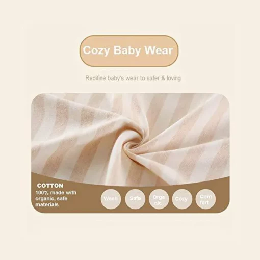New Born Baby Welcome Clothes Giftset Made with 100% Cotton and Wool, Rompers, Pillow, Mittens, Cap, Top, Bottom, All Seasons 0 to 6 Months (2015 13 Pcs Brown) - Image 4