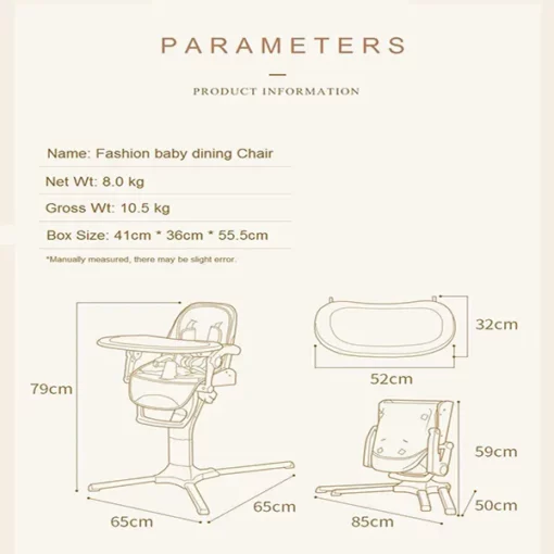 [Refurbished] StarAndDaisy Octa Baby Foldable Single Post High Chair - Image 6