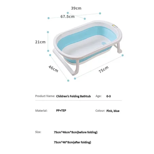 StarAndDaisy Portable Folding Newborn Baby bathtub with Graffiti Cushion for 0 to 36 Months (Pink) - Image 2