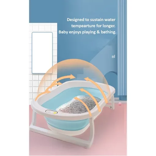 StarAndDaisy Portable Folding Newborn Baby bathtub with Graffiti Cushion for 0 to 36 Months (Pink) - Image 6