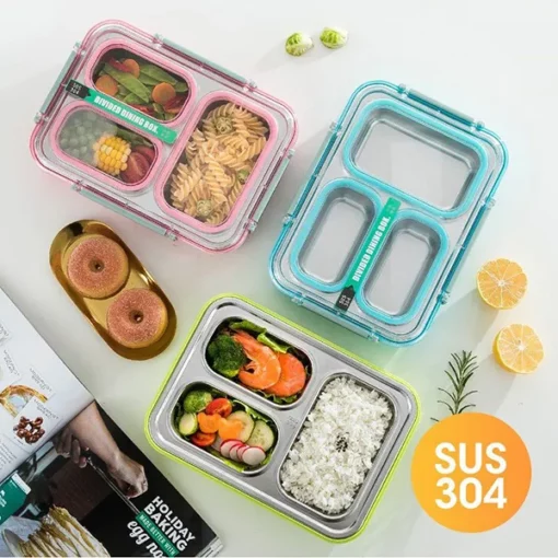 Stainless Steel Compartmental Dining Lunch Box - Blue StarAndDaisy - Image 4