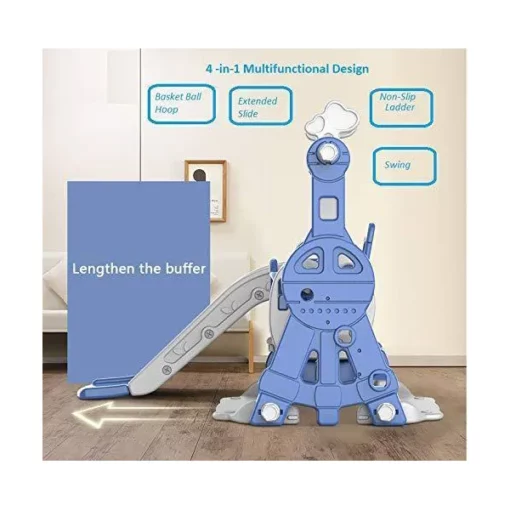 StarAndDaisy Toddler Climber Slide and Swing Station - Blue (Multi Gym) - Image 4