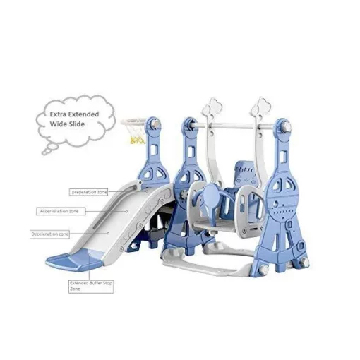 StarAndDaisy Toddler Climber Slide and Swing Station - Blue (Multi Gym) - Image 6