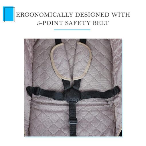 StarAndDaisy - Easy Fold Compact Travel Stroller & Pram, Pushchair for Baby from 0 to 3 Years, Travel-Friendly Lightweight (Brown) - Image 4