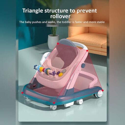 [Refurbished] StarAndDaisy Tiny Steps Baby walker 2-in-1 Infant & Baby Activity Walker - Seated or Walk-Behind (Grey) - Image 9