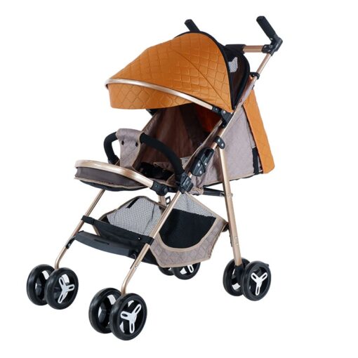 StarAndDaisy - Easy Fold Compact Travel Stroller & Pram, Pushchair for Baby from 0 to 3 Years, Travel-Friendly Lightweight (Brown) - Image 7