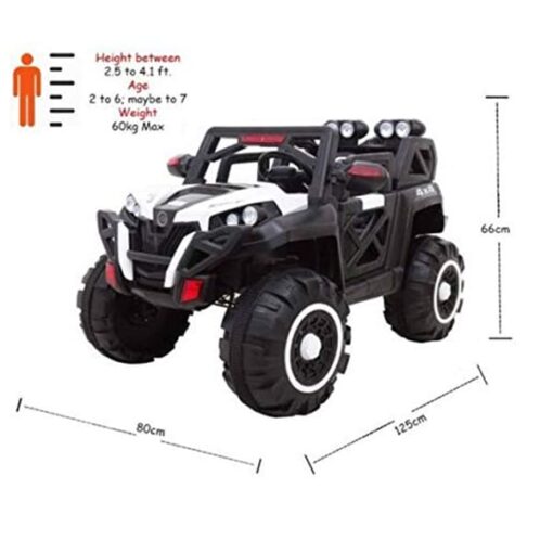 Staranddaisy Monster Wheel Electric Battery Operated Ride on Jeep for Kids 2yr - 8 yr (Red) - Image 8