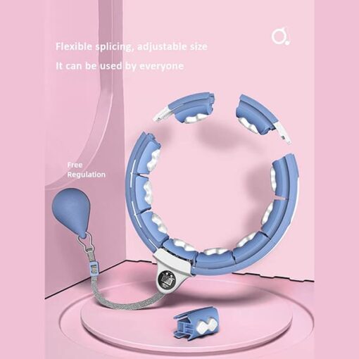SND - 360° Fitness Weighted Hula Hoop with LED Counter | Hula Hoops for Adults Weight Loss, Workout & Fitness | Detachable 360 Adjustable Hula Hoop for Men, Women & Kids,Gym Tool - Image 6