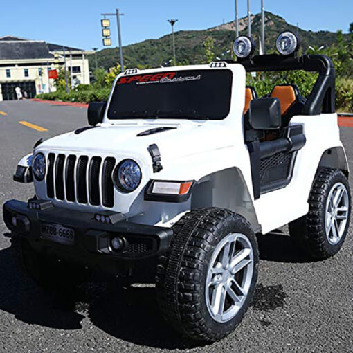 Kids Ride on Jeep Style for Kids from 1.5-6 Years of Age, Remote Control, Dual Drive, Music & Lights for All-Terrain (Red) - Image 6