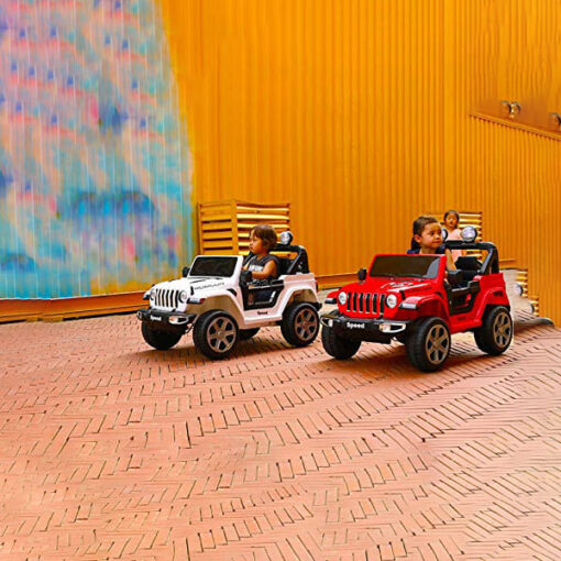 Kids Ride on Jeep Style for Kids from 1.5-6 Years of Age, Remote Control, Dual Drive, Music & Lights for All-Terrain (Red) - Image 7