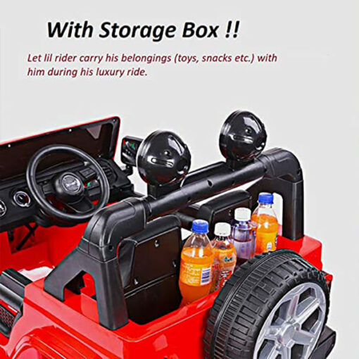 Kids Ride on Jeep Style for Kids from 1.5-6 Years of Age, Remote Control, Dual Drive, Music & Lights for All-Terrain (Red) - Image 2