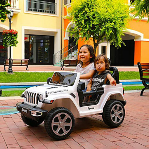 Kids Ride on Jeep Style for Kids from 1.5-6 Years of Age, Remote Control, Dual Drive, Music & Lights for All-Terrain (Red) - Image 4