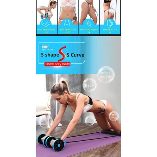SND 360° Fitness Abdominal Workout Equipment - Adjustable Rope Length with Anti Slip Wheel Design - Image 2