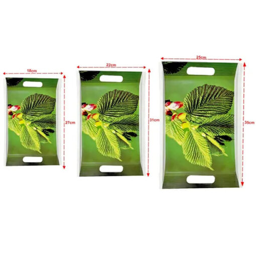 Crystal by SND Homes Melamine Serving Tray, Set of 3 (Small, Medium and Large Size) Villori Series Tray - Image 3