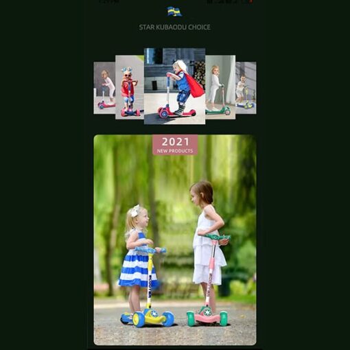 [Refurbished] StarAndDaisy Glider Toddler Scooter for Kids Ages 3-12 Years Old Boy Girl with 3 Wheel LED Lights, Extra-Wide Childrens Foldable Kick Scooter Kids Ages 3-12 with 4 Adjustable Height and Lean-to-Steer (BLUE RED) - Image 21