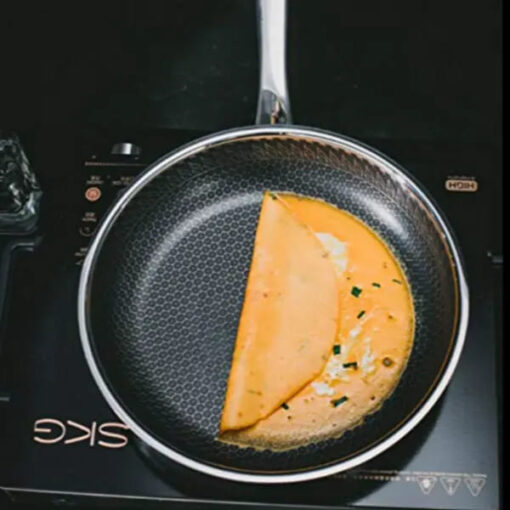 SND Homes Choice, Medical Grade Stainless Steel Smart Non-Stick 7 Layer Diamond Coating Cookware (26 cm Flat Pan with lid) - Image 4