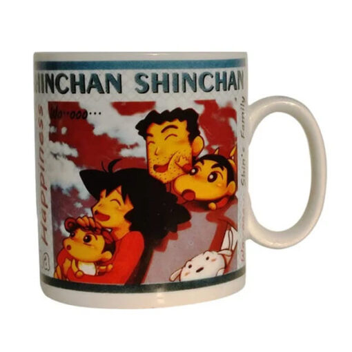 SND Homes Colored Multi Color Shinchan Decal Milk Mug/Big Size Cup (300 ml Capacity) Made of Fine Bone China, Light, Translucent Tableware/Kitchenware/Homeware Set of 2 Cups, Mutli Color - Image 3