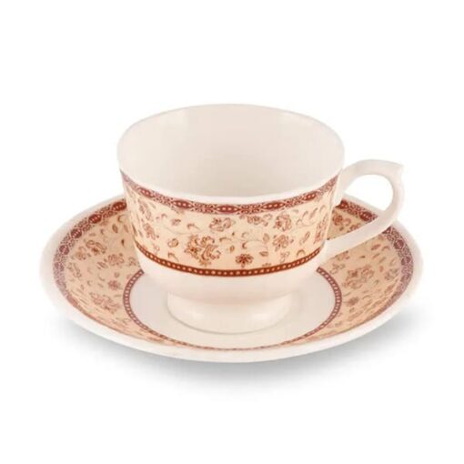 SND Homes Cup Saucer Sets with 6 Cups + 6 Saucer - New Modern Design Fine Bone China Ceramics Tableware, Premium Light Tea/Coffee Cups (Set of 6 Cups + 6 Saucer in a Box) *Made in India* - Image 4