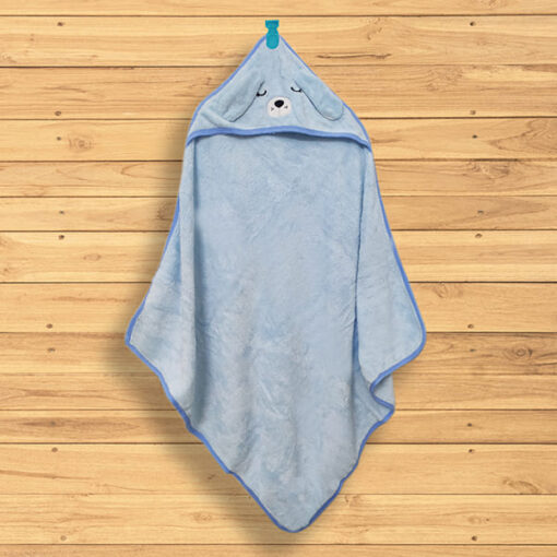 Staranddaisy Newborn 3-in-1 Unicorn Wrapper Baby Bath Towel (Blue),Pack of 1 Piece set (Upto 12 month)