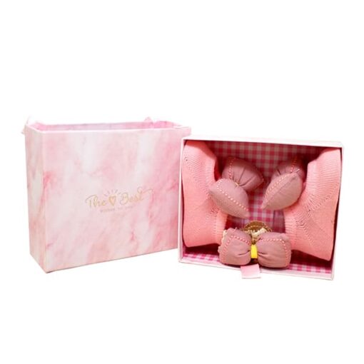 StarAndDaisy Baby Shoes and Hair Accessories for New Born Baby Girl 6 Months and 12 Months (Pink) - Image 5