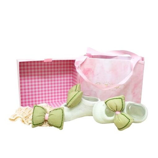 StarAndDaisy Baby Shoes and Hair Accessories for New Born Baby Girl 6 Months and 12 Months (Green) - Image 4